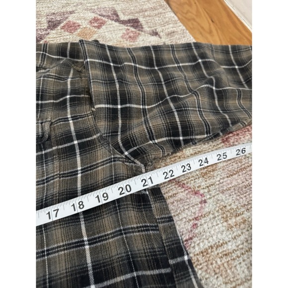 Vintage Palmettos Plaid Brown Button Down Shirt Long Sleeve Size Large - Picture 5 of 5